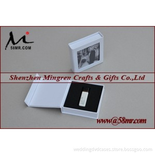 2015 Wedding Cardboard Leather-Paper USB Flash Drive Packaging Gift Box Wholesale